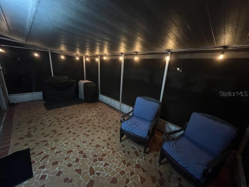 Lanai with lights