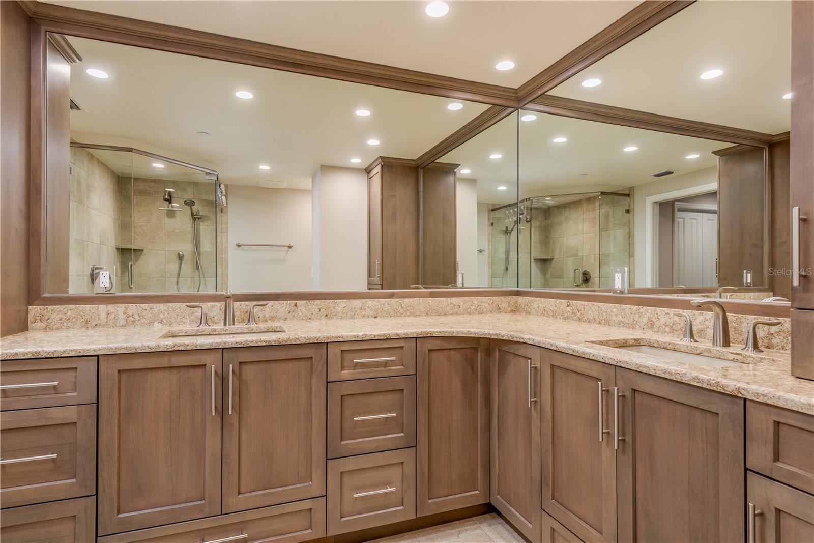 Huge walk-in shower