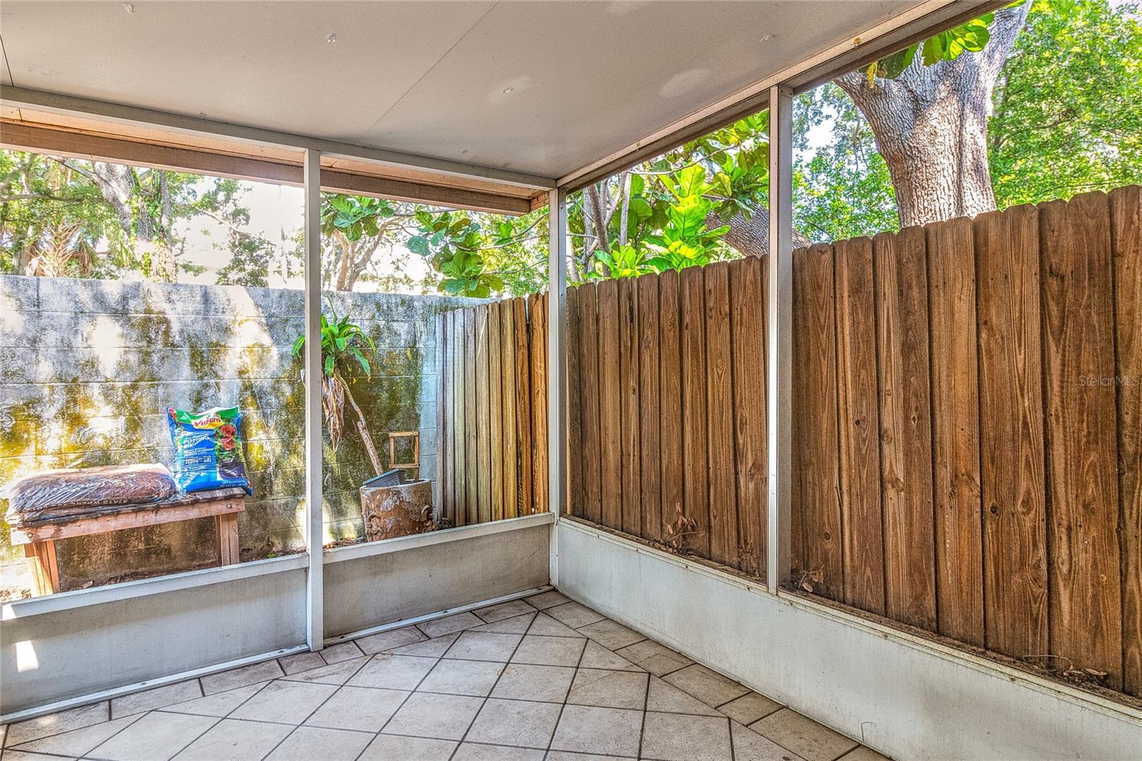 Private lanai area.