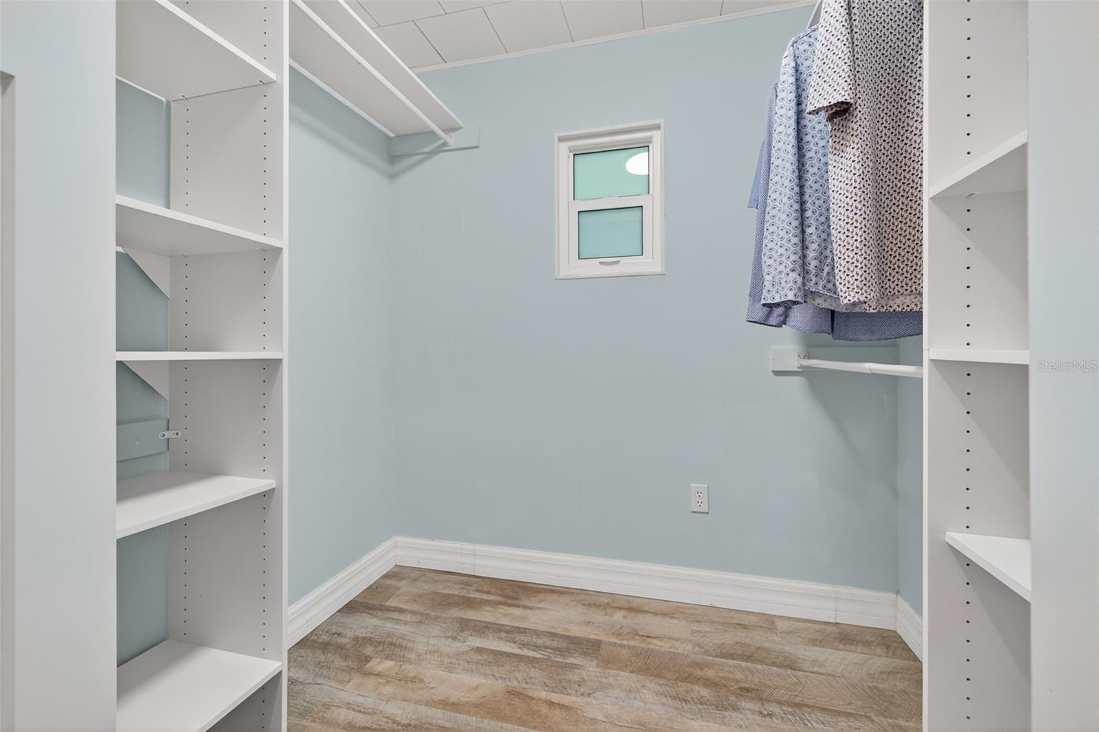 Two large walk-in closets