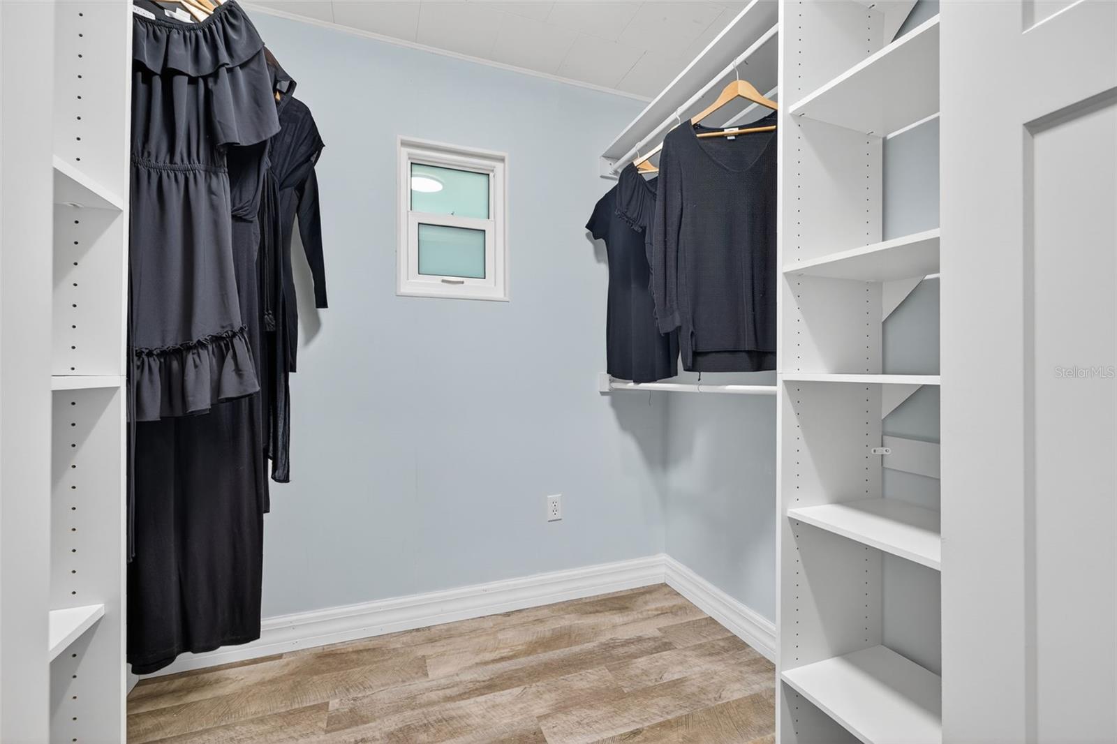 Two large walk-in closets