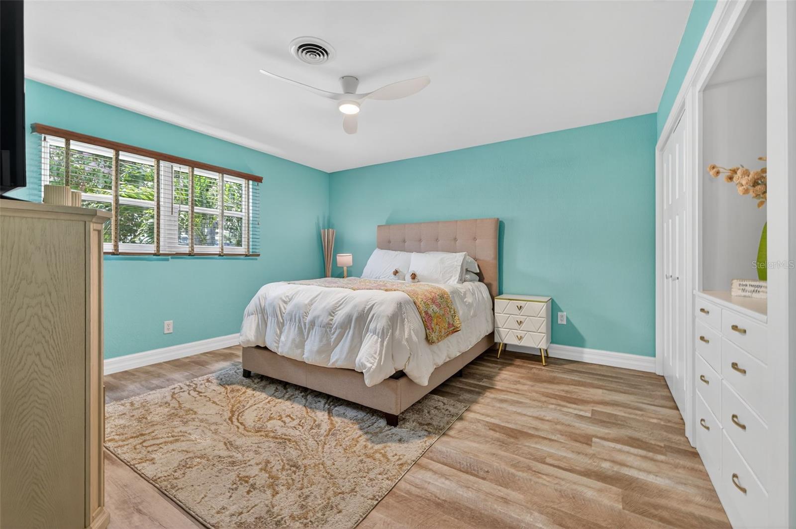Bedroom 2; very spacious with custom closet