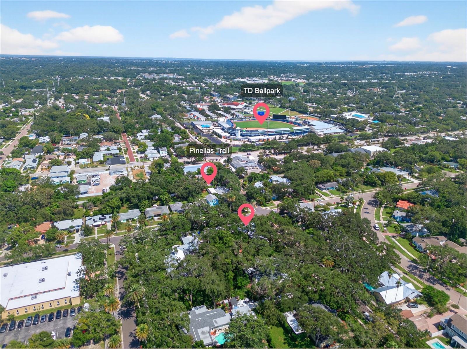 One Block from Pinellas Trail and two Blocks from TD Ballpark