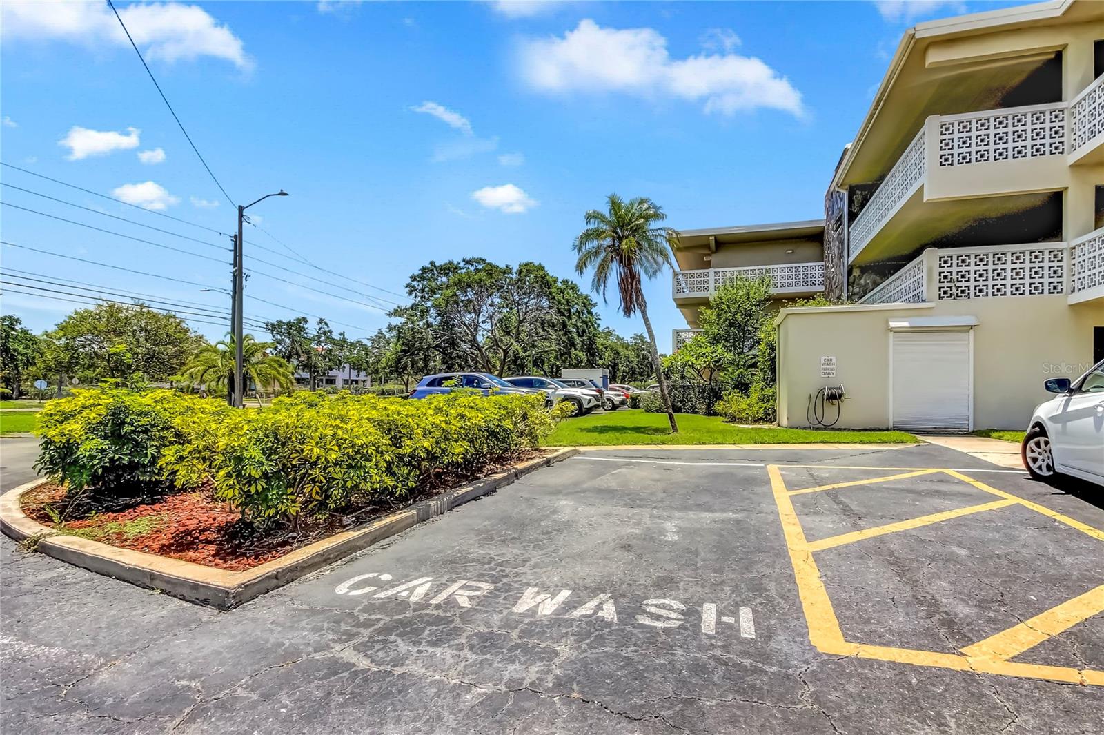 Car wash area.