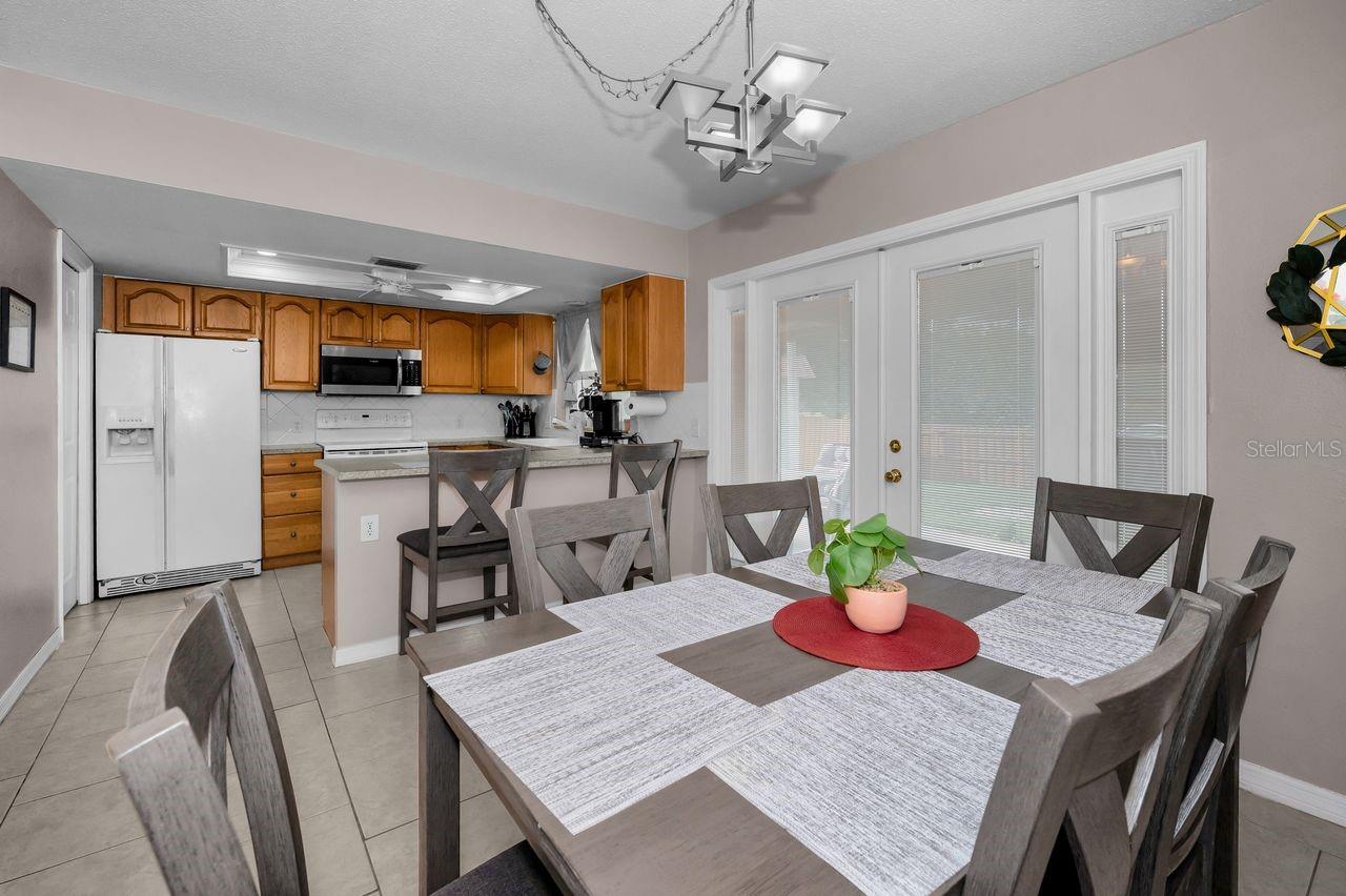 Kitchen and dining area