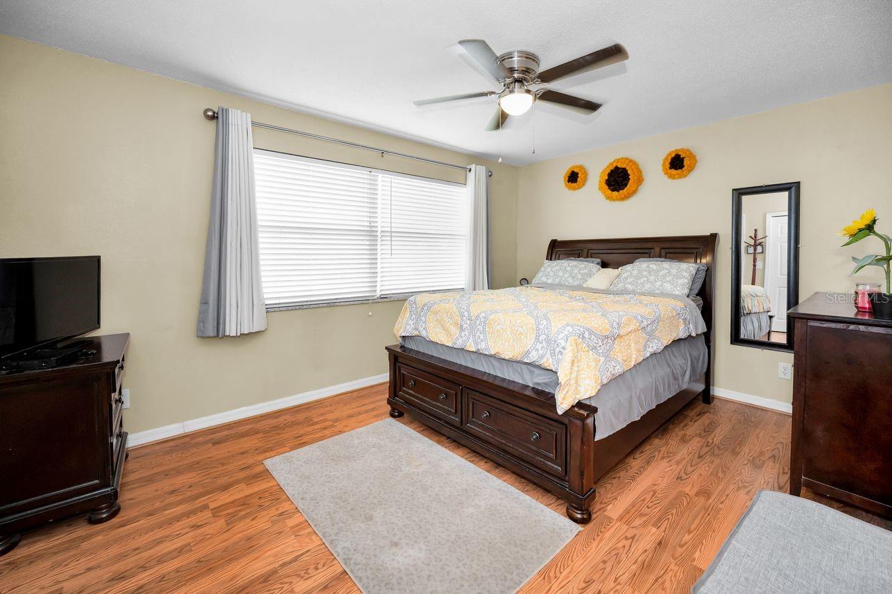 Primary bedroom  offers plenty or space.