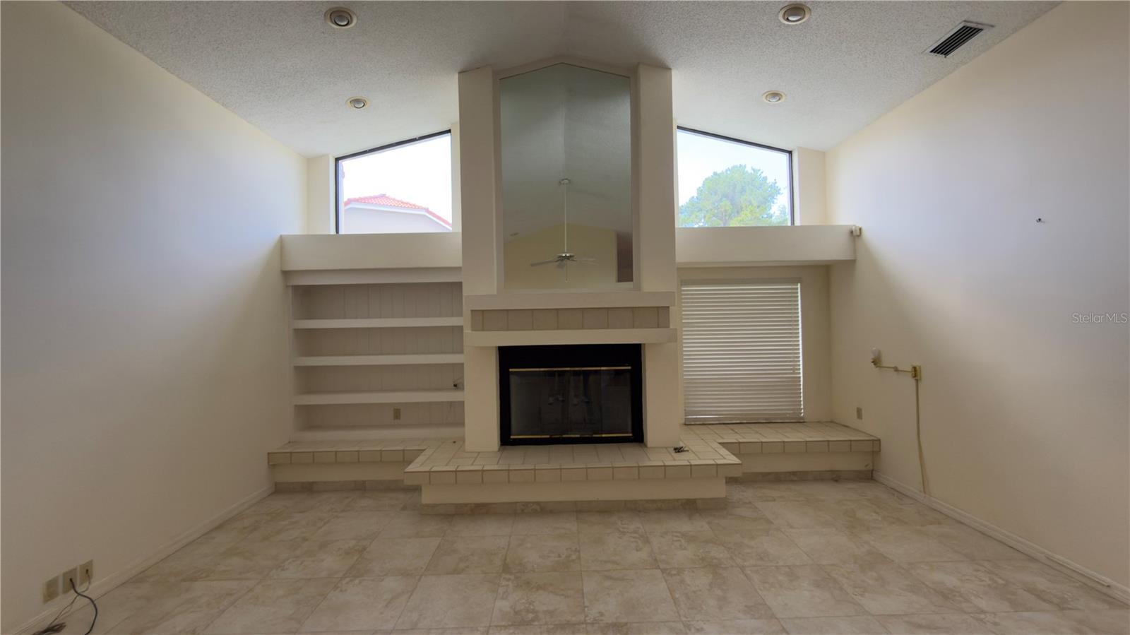 fireplace in family room