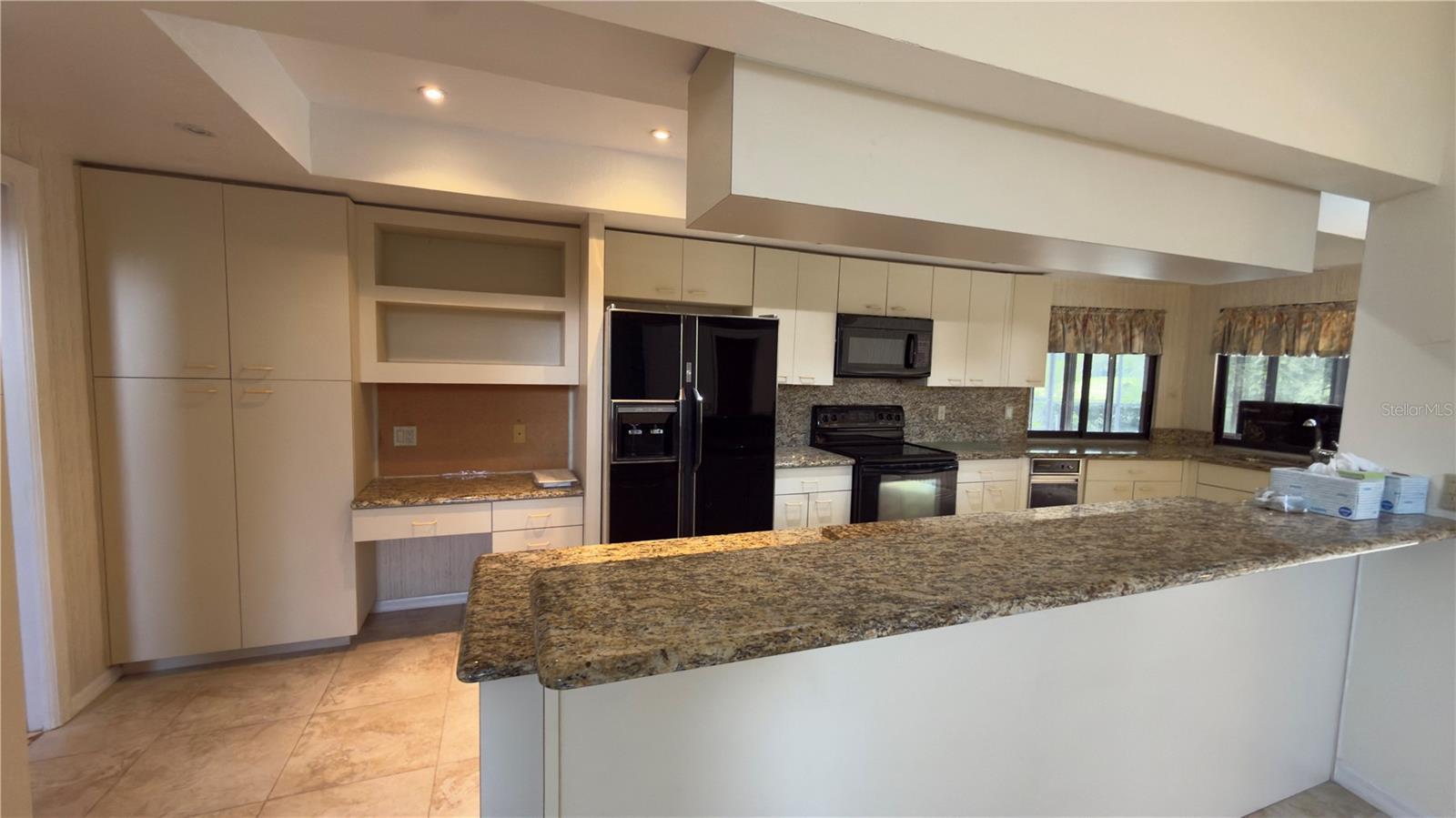 view of kitchen from family room