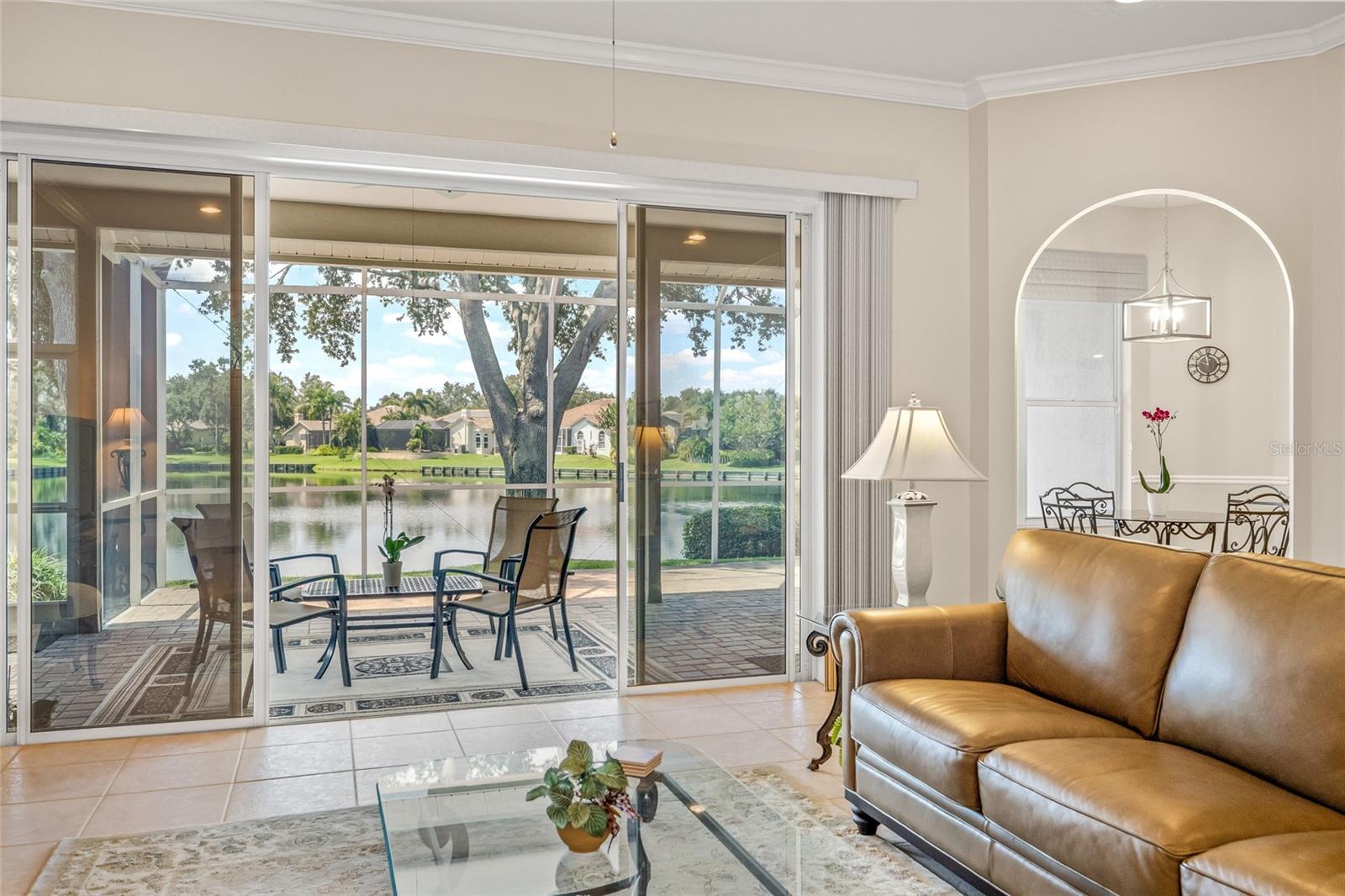 Fantastic views await from every angle in the living room.