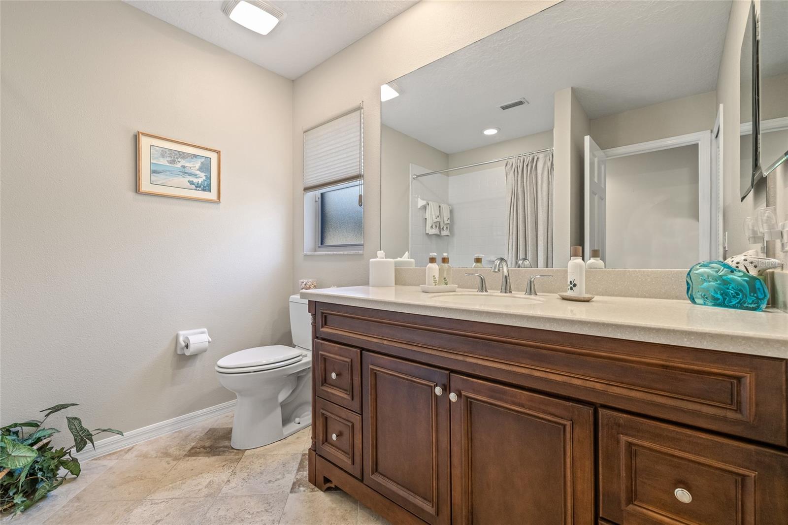 Second full bathroom is quite large.
