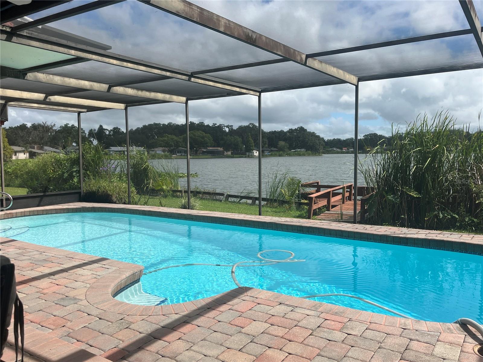 Screened Pool overlooking Lake