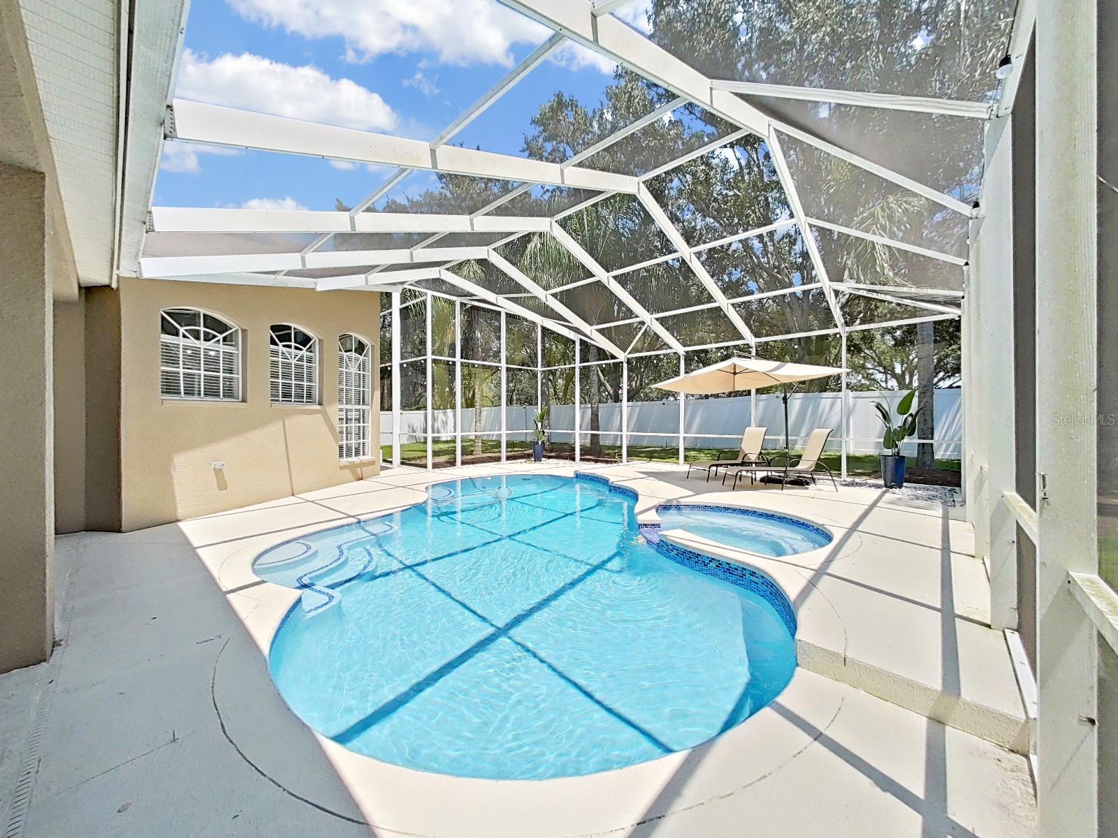 Pool, spa, lanai
