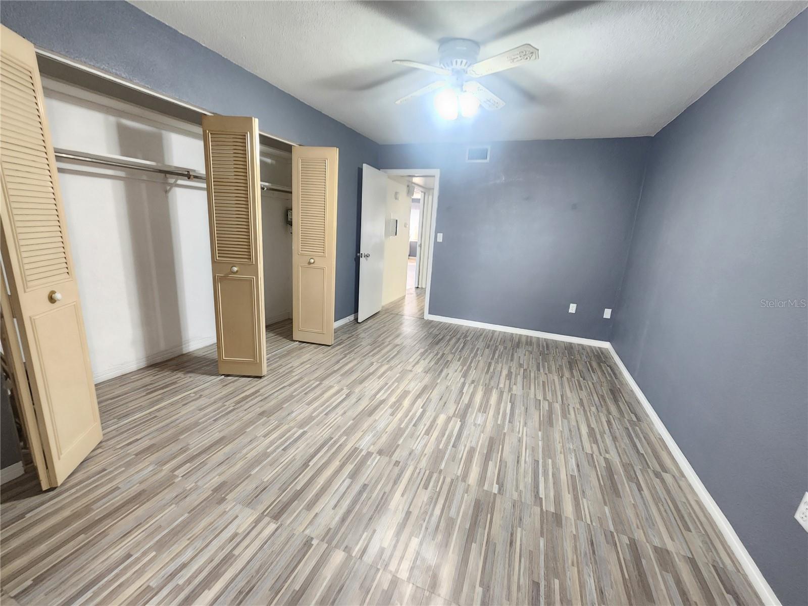 Primary bedroom with double closets