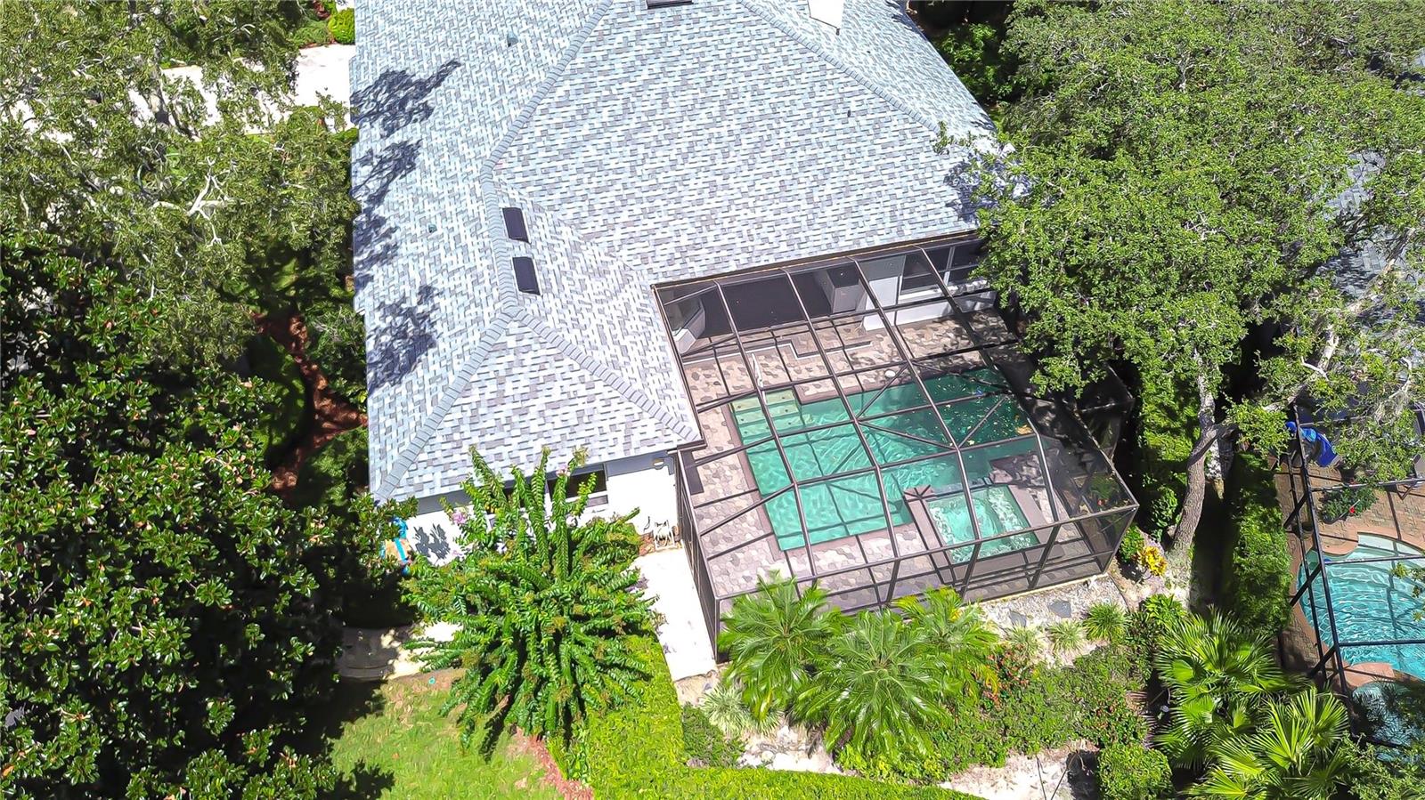 Aerial View Back & Pool