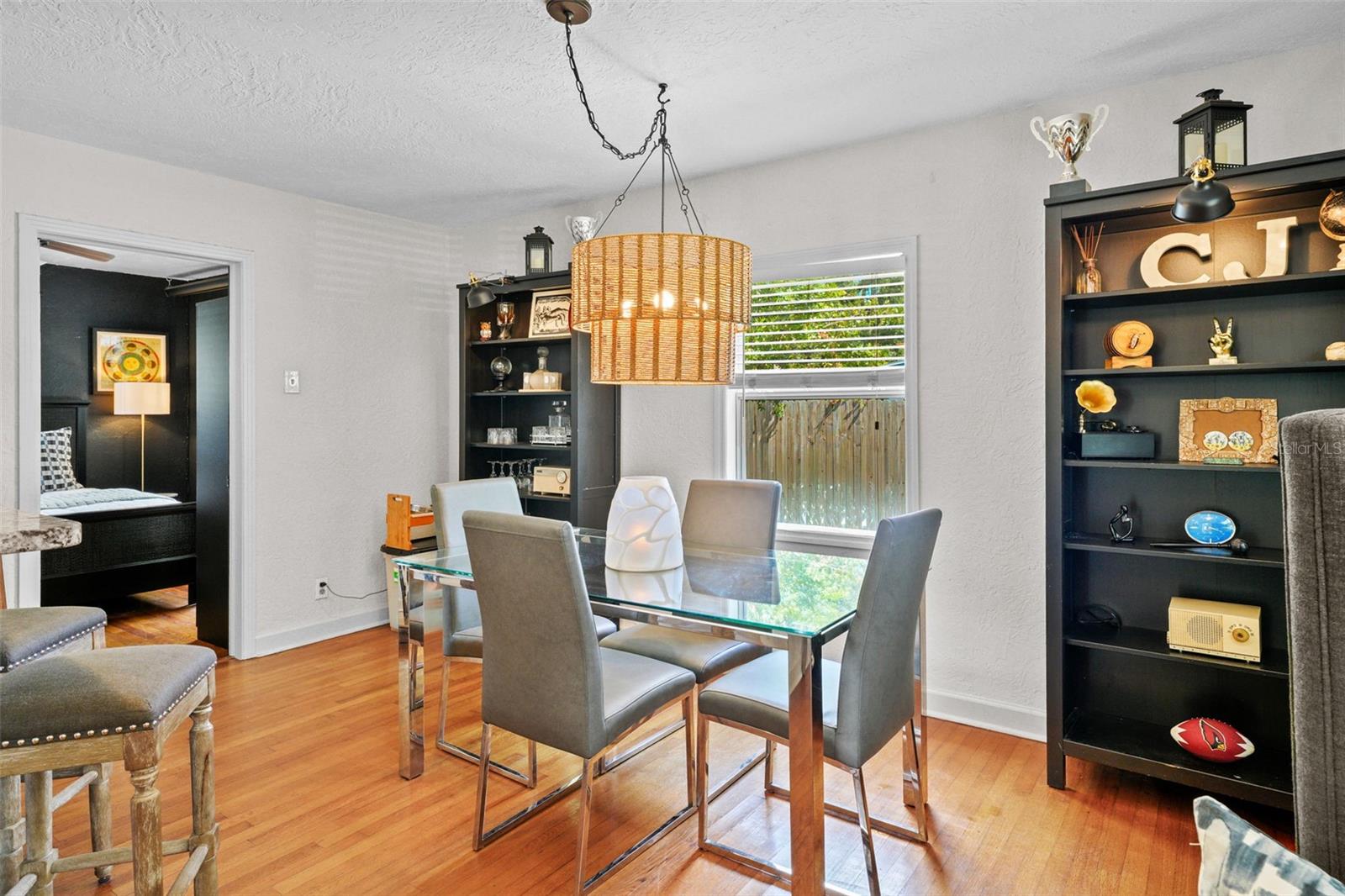 Spacious dining area versatile for your needs.