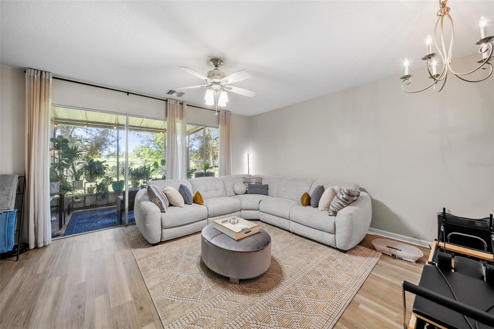 living and dining spaces