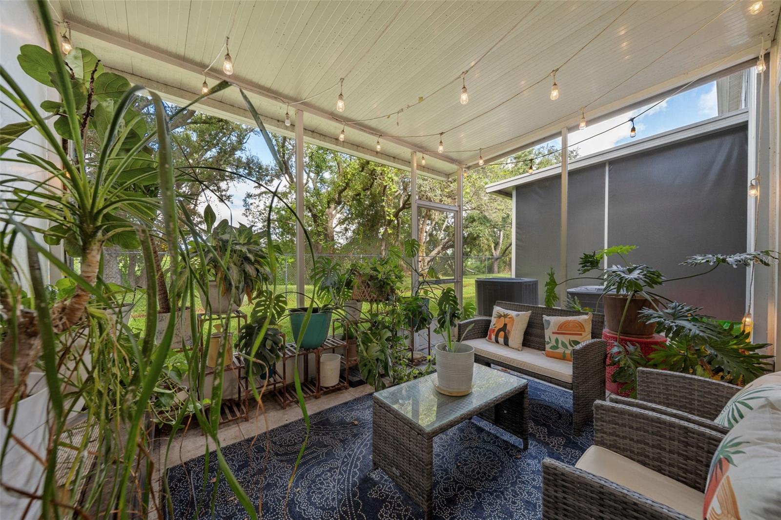 Screened in back patio