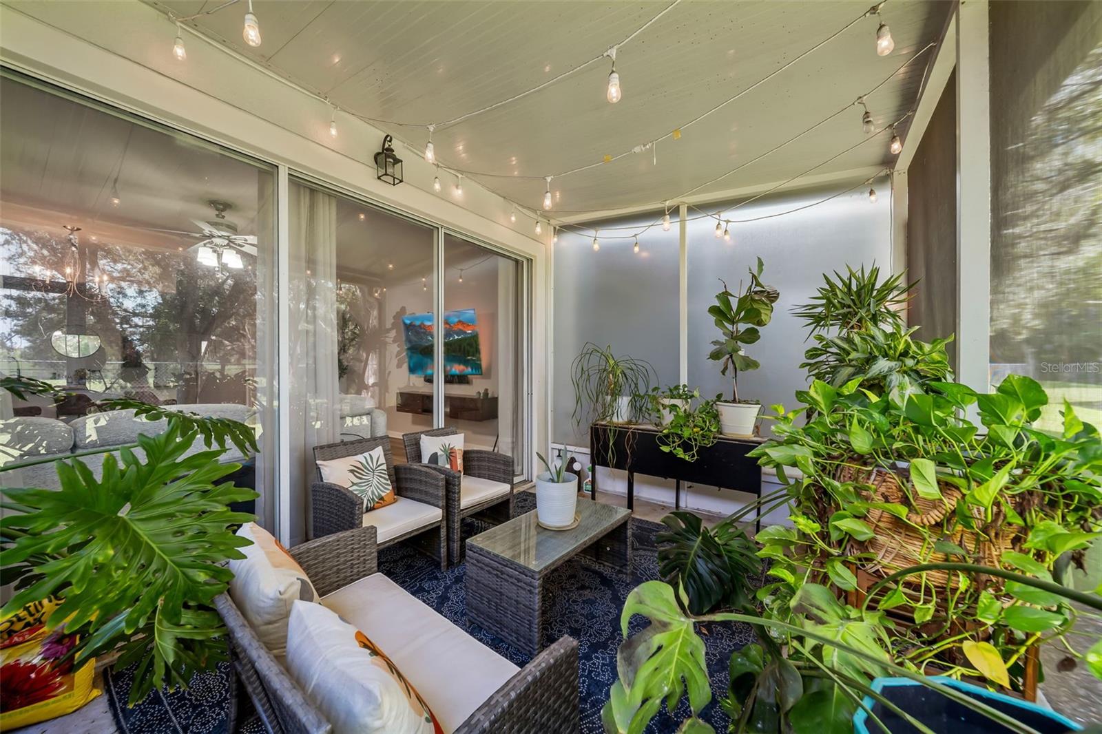Screened in back patio
