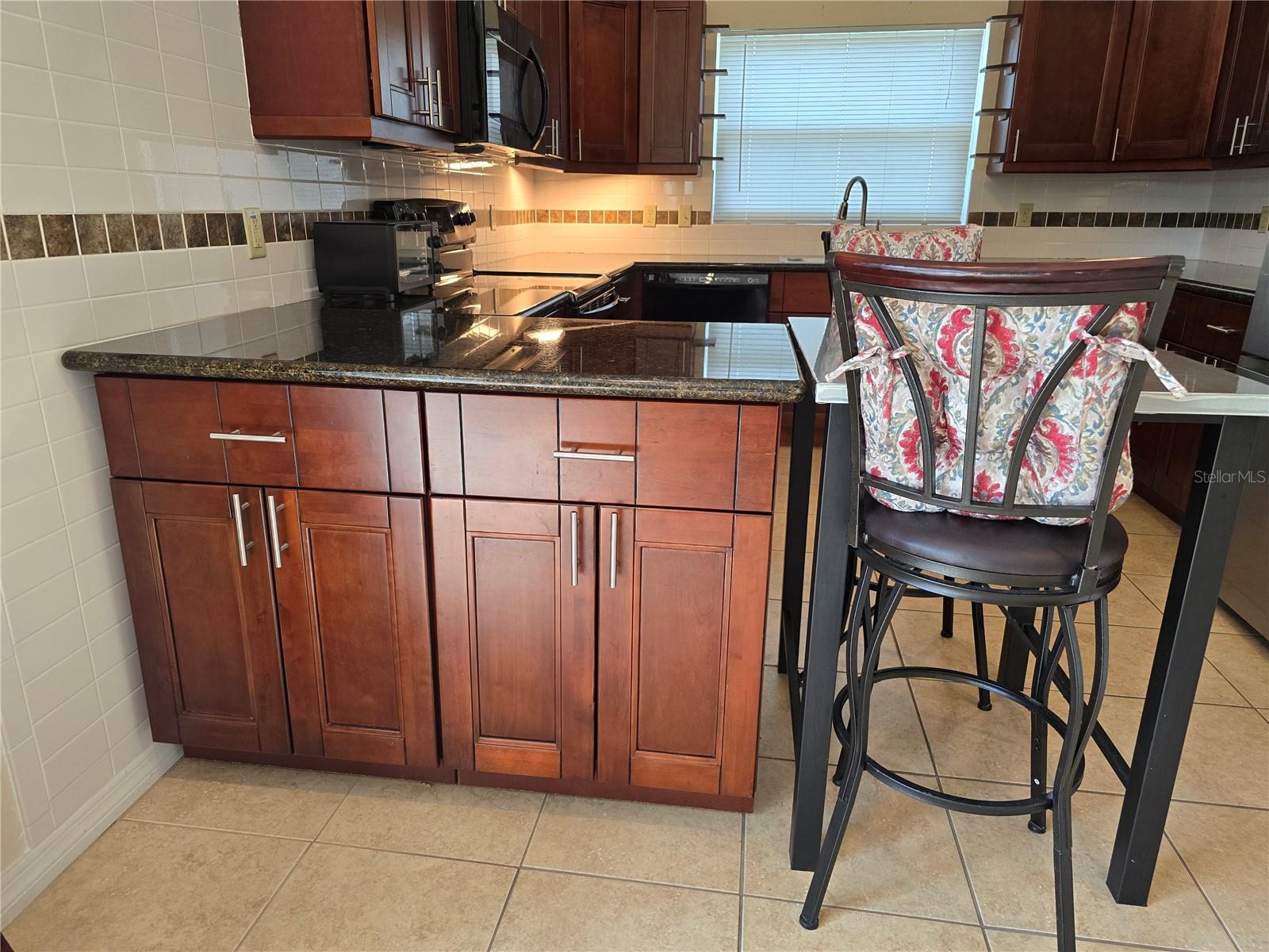 Additional counter storage space on outside edge