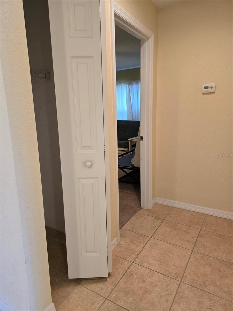 2nd bedroom has a hall closet outside doorway