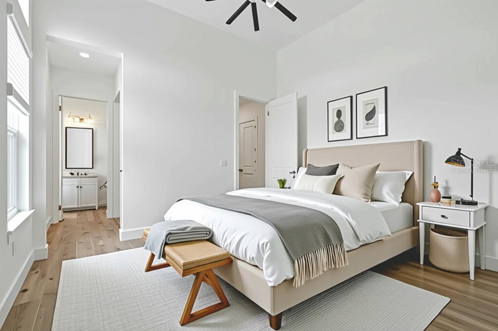Virtually staged Bedroom 3 with Ensuite