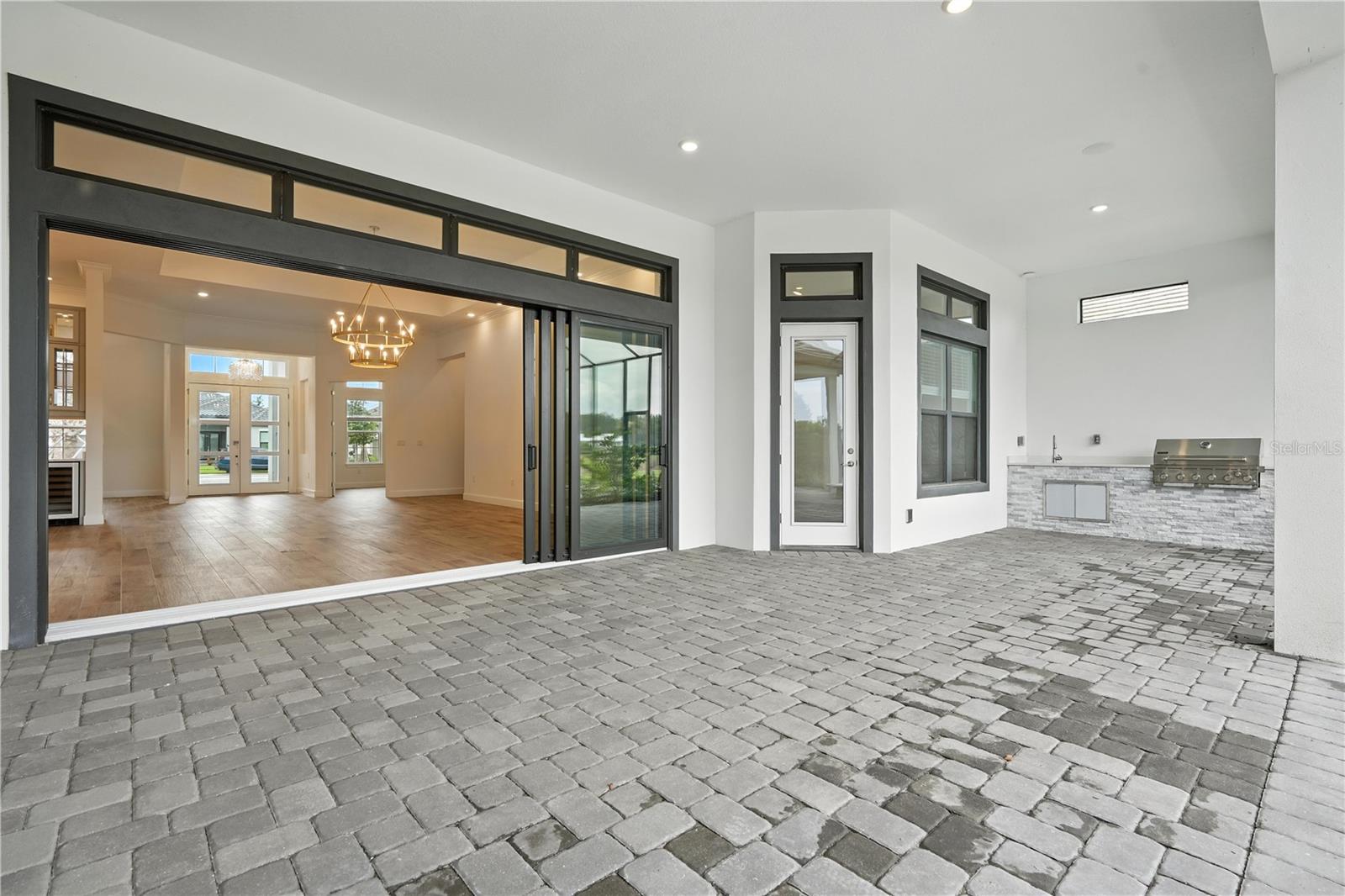 Back Patio to Living and outdoor Kitchen