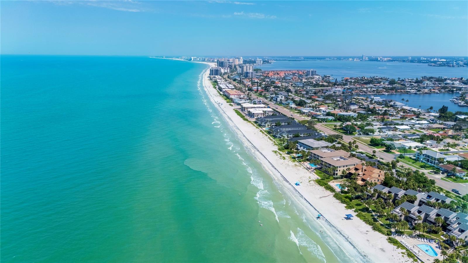 Walk to white sand beaches