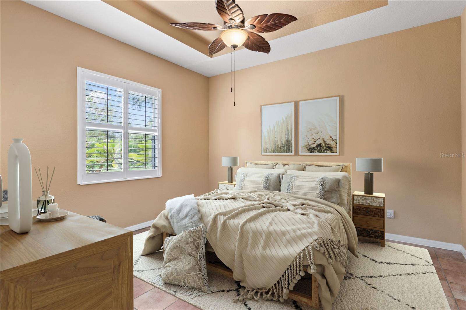 Primary Bedroom Staged