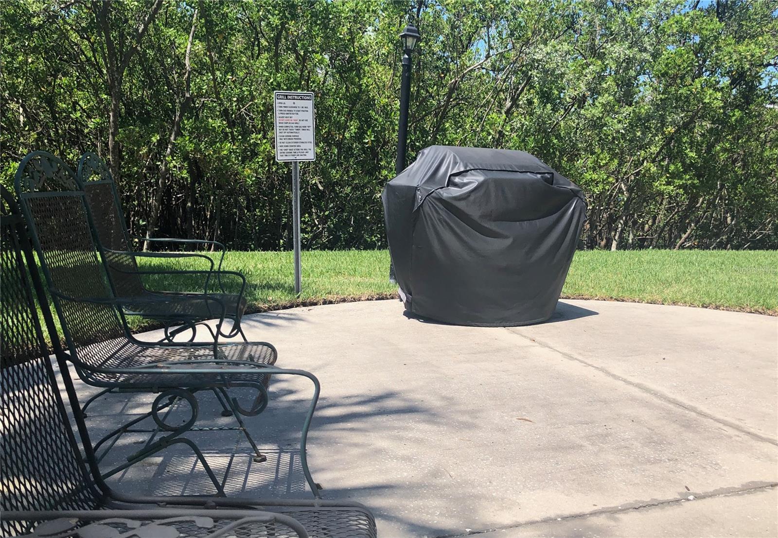 Community outdoor grilling area