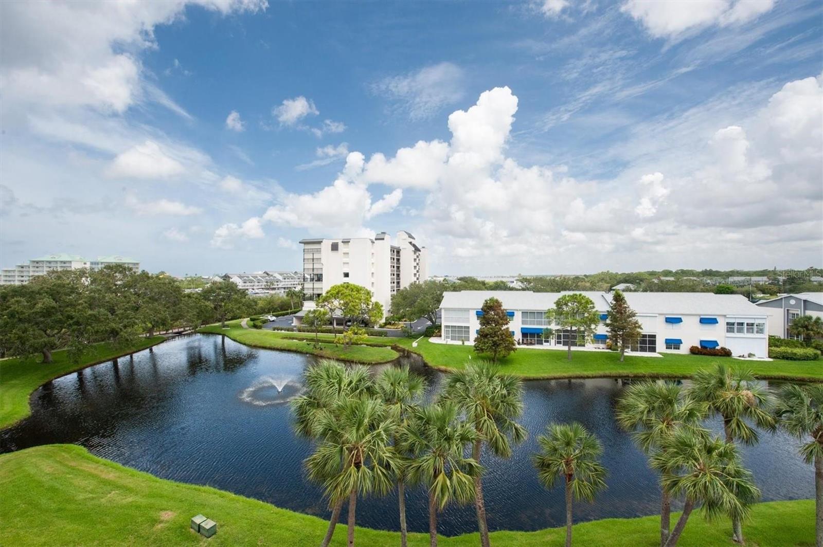 The grounds are professionally landscaped and maintained, including several large and small ponds