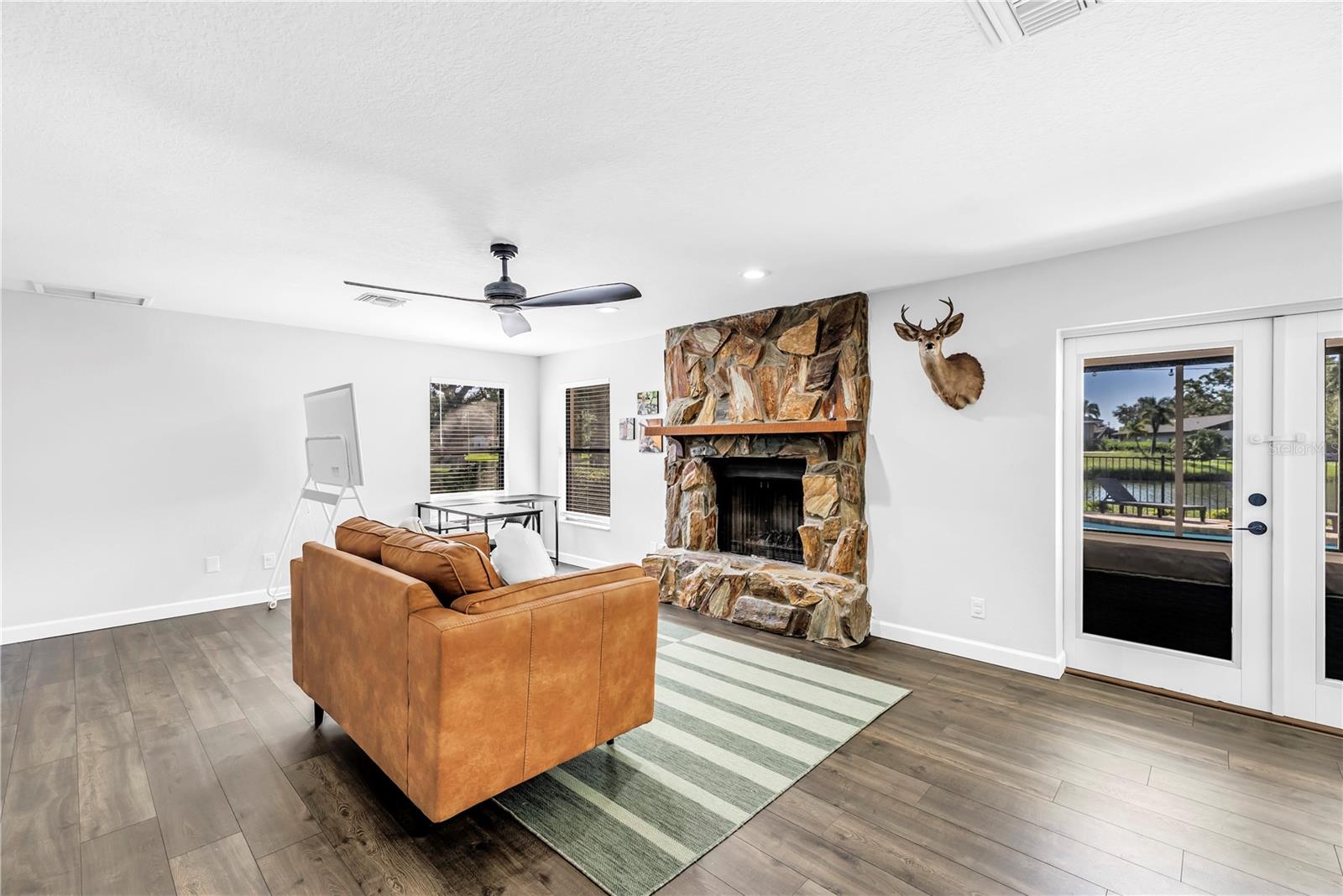 Fireplace family room