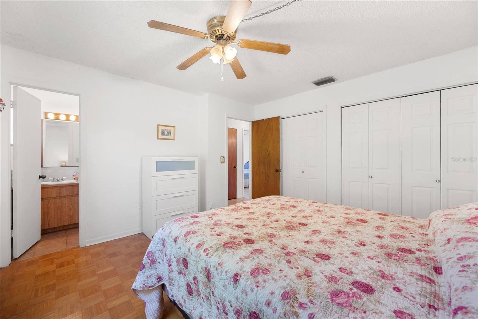Lots of closet space in the primary bedroom with en suite bath