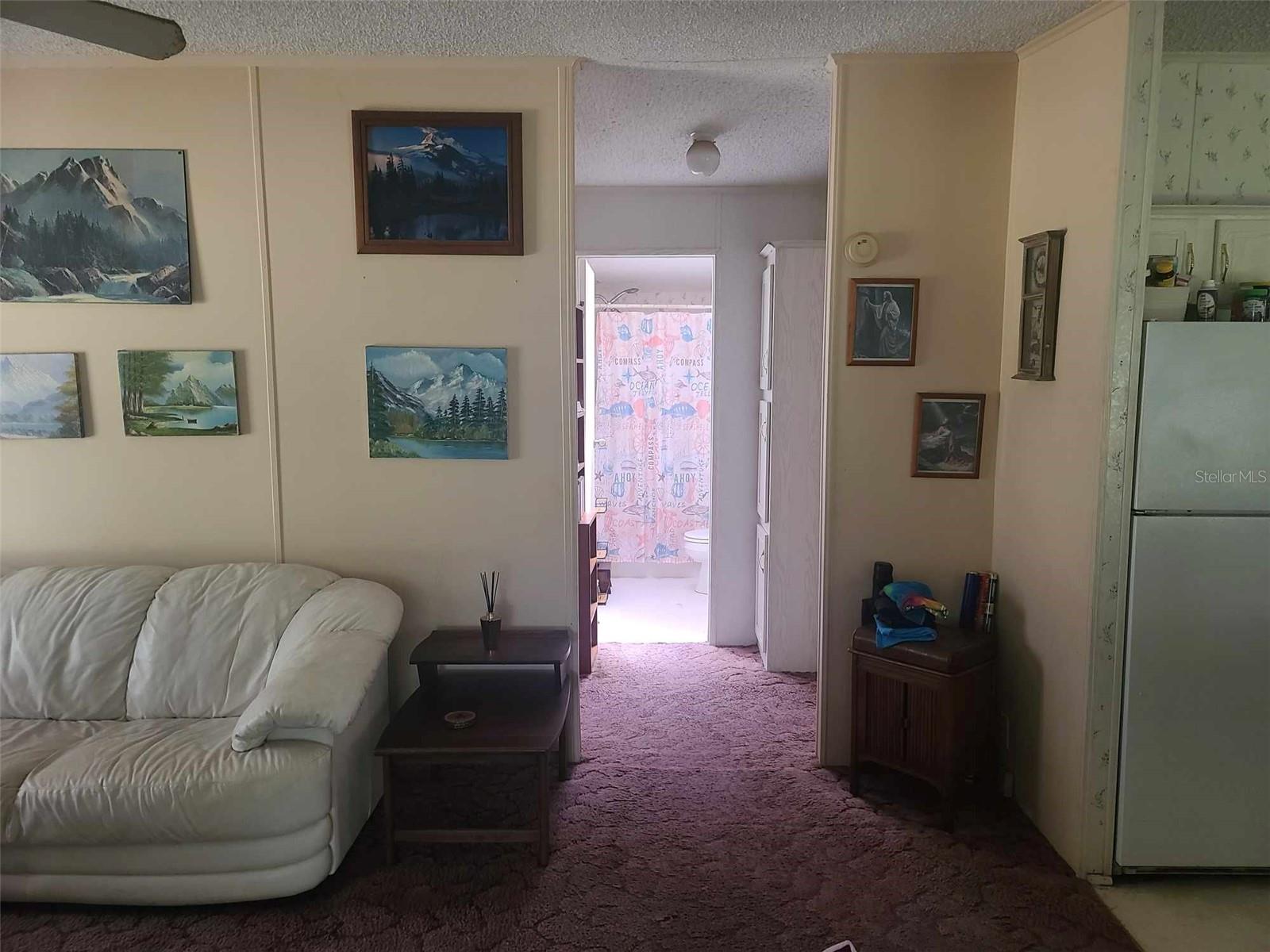 Family Room with Fireplace off Kitchen