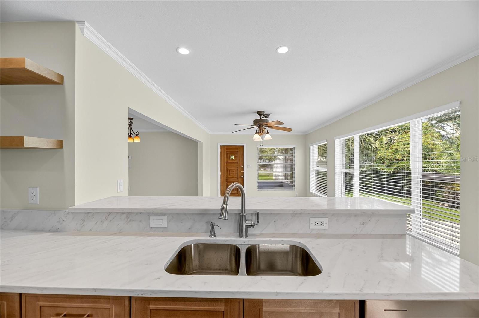 Kitchen View to Family Room
