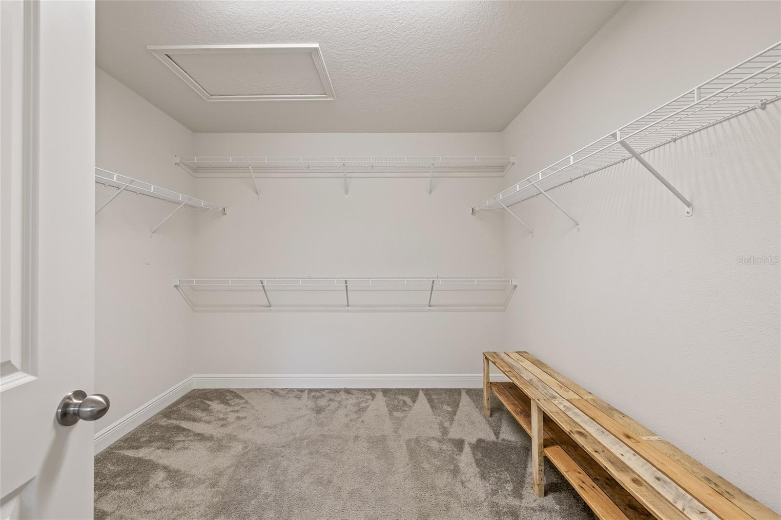 SPACIOUS MASTER CLOSET with SHOE RACK