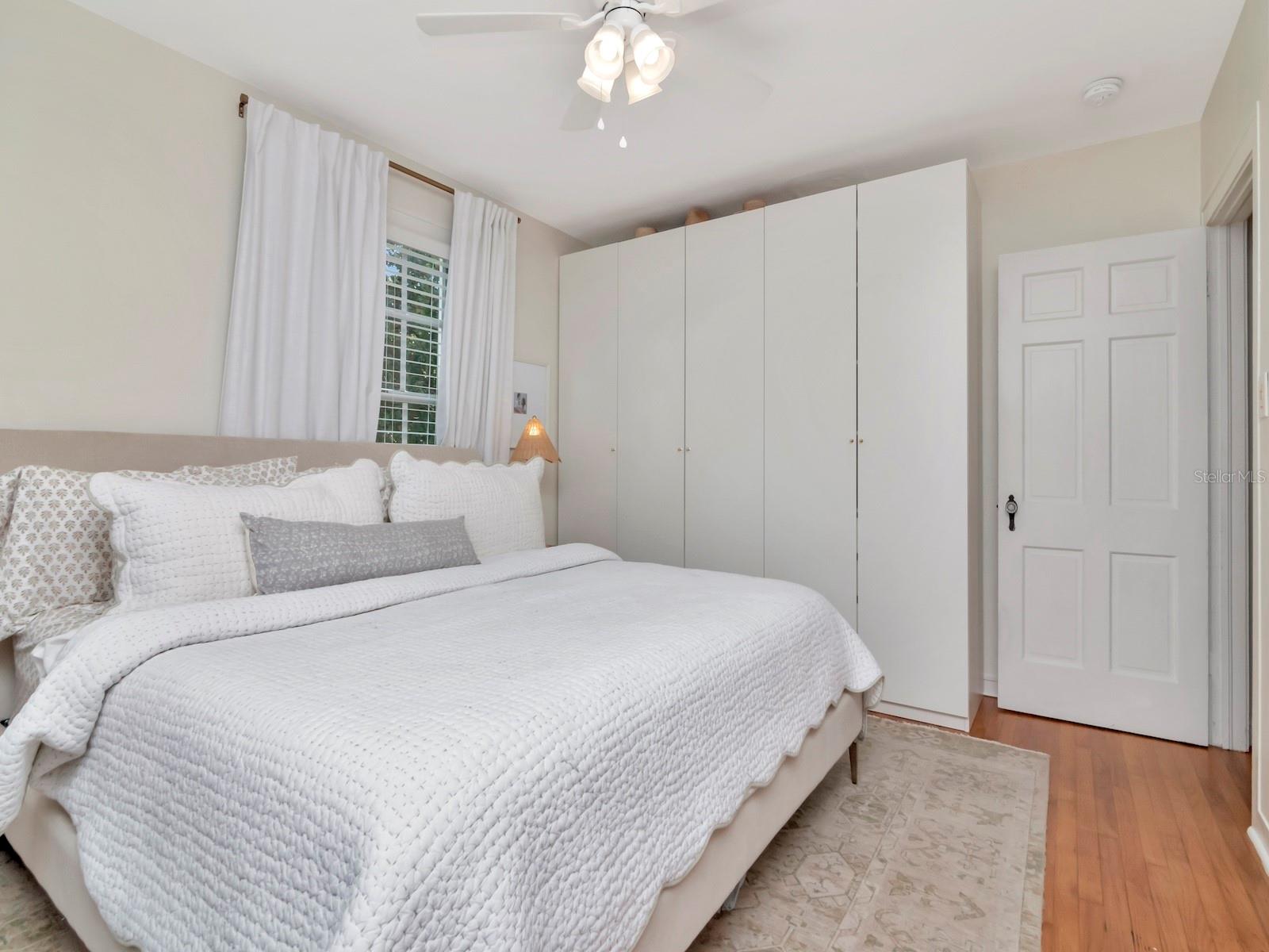Primary Bedroom with Built-in Additional Shelving/Drawers/Hanging