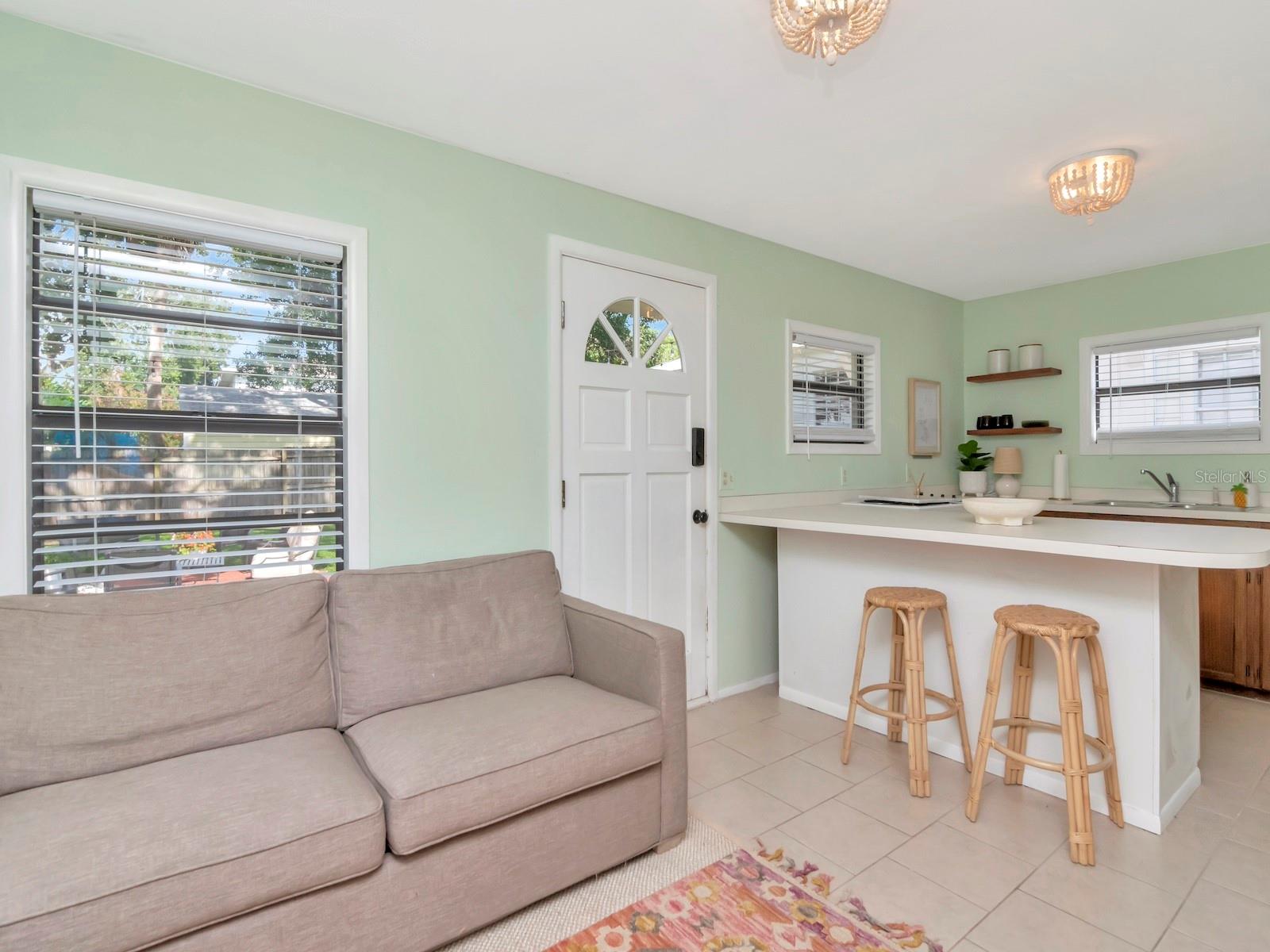 Guest Suite with Ceramic Tile and Full Kitchen