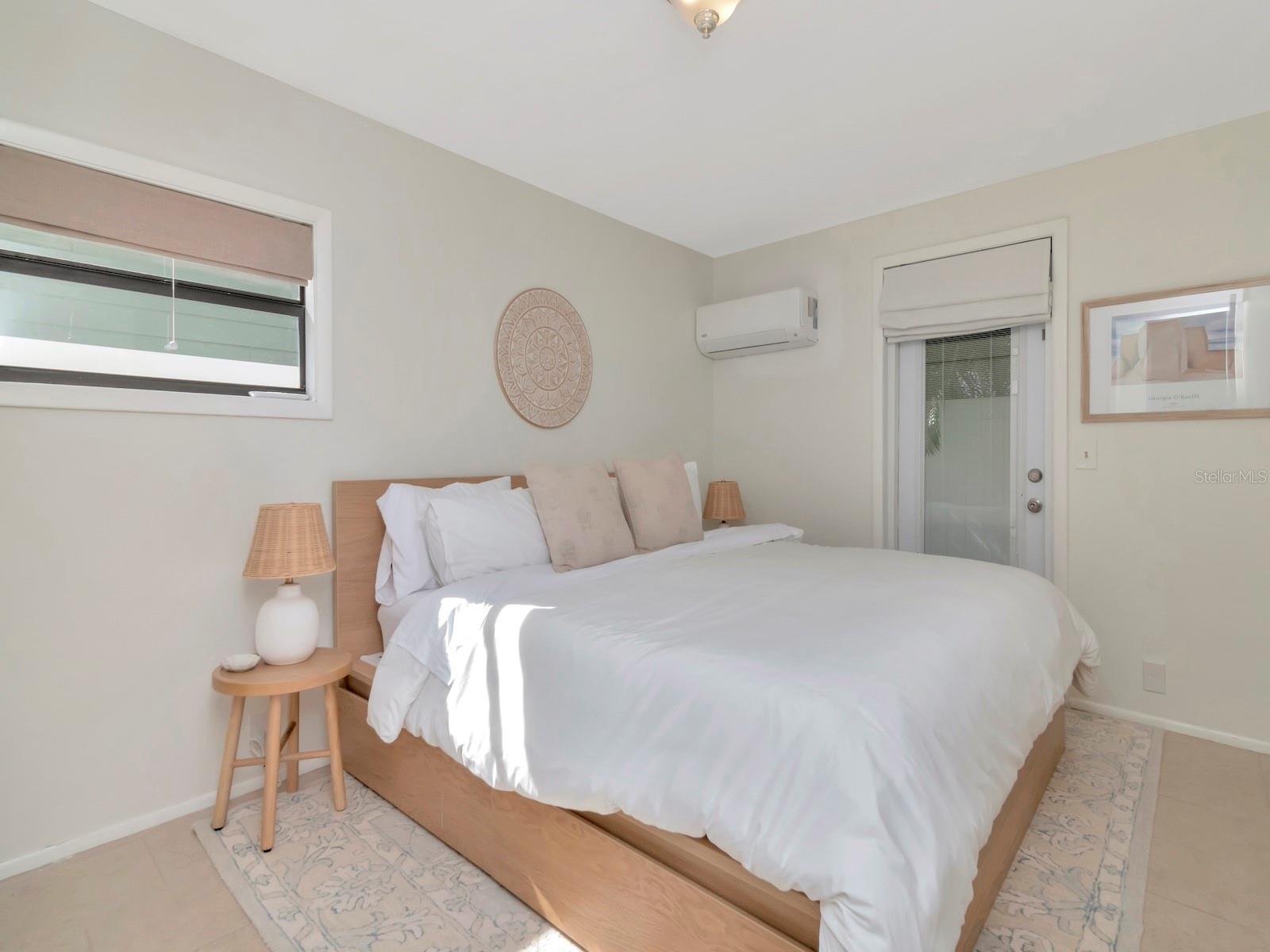 Guest Suite Bedroom with King Size Bed and Private Door Entrance