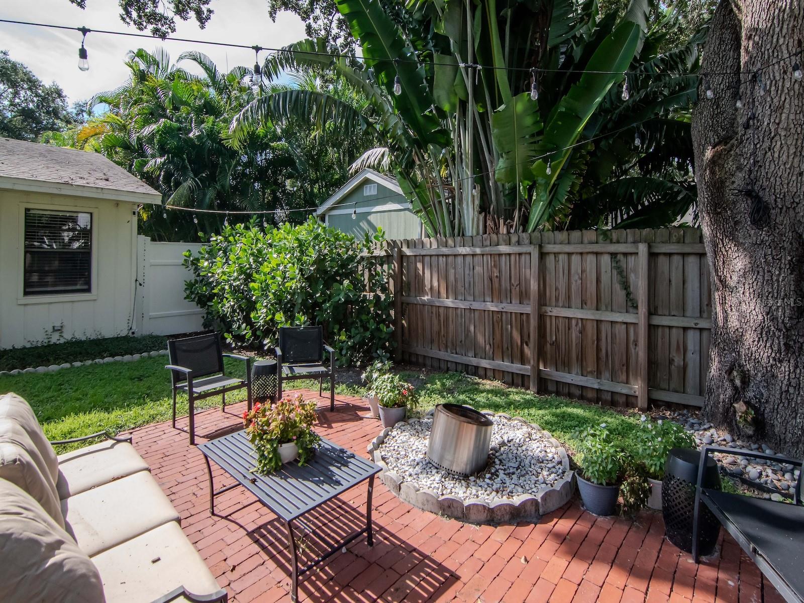 Brick Pavered Sitting Area