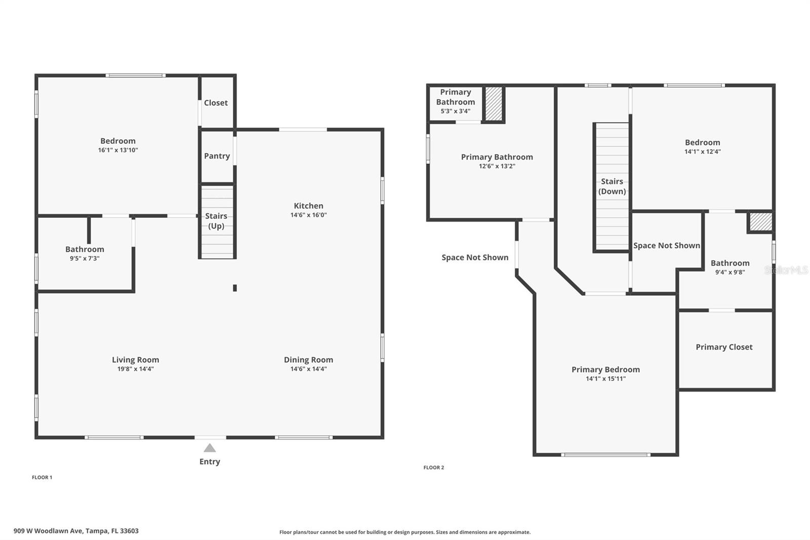 First and Second Level Floor Plan Combination