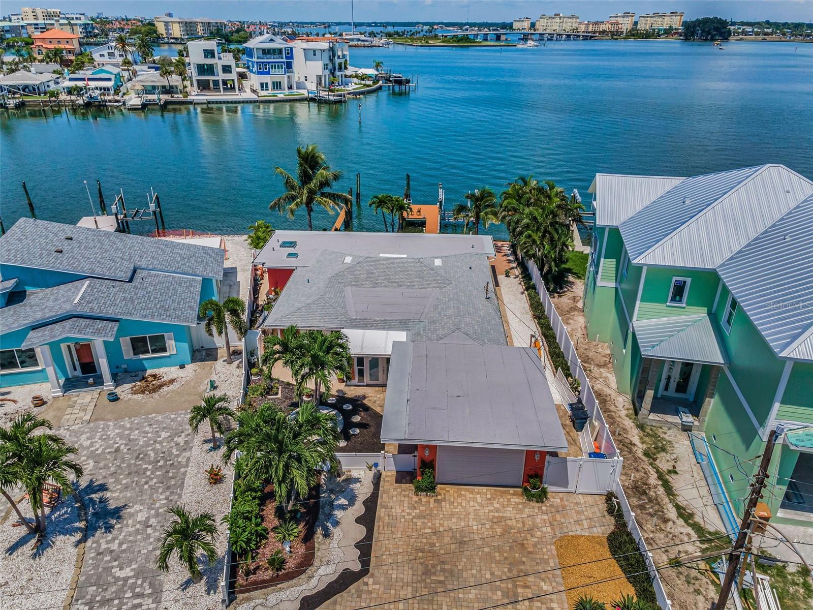 shingle roof, rolled roofing at flat areas