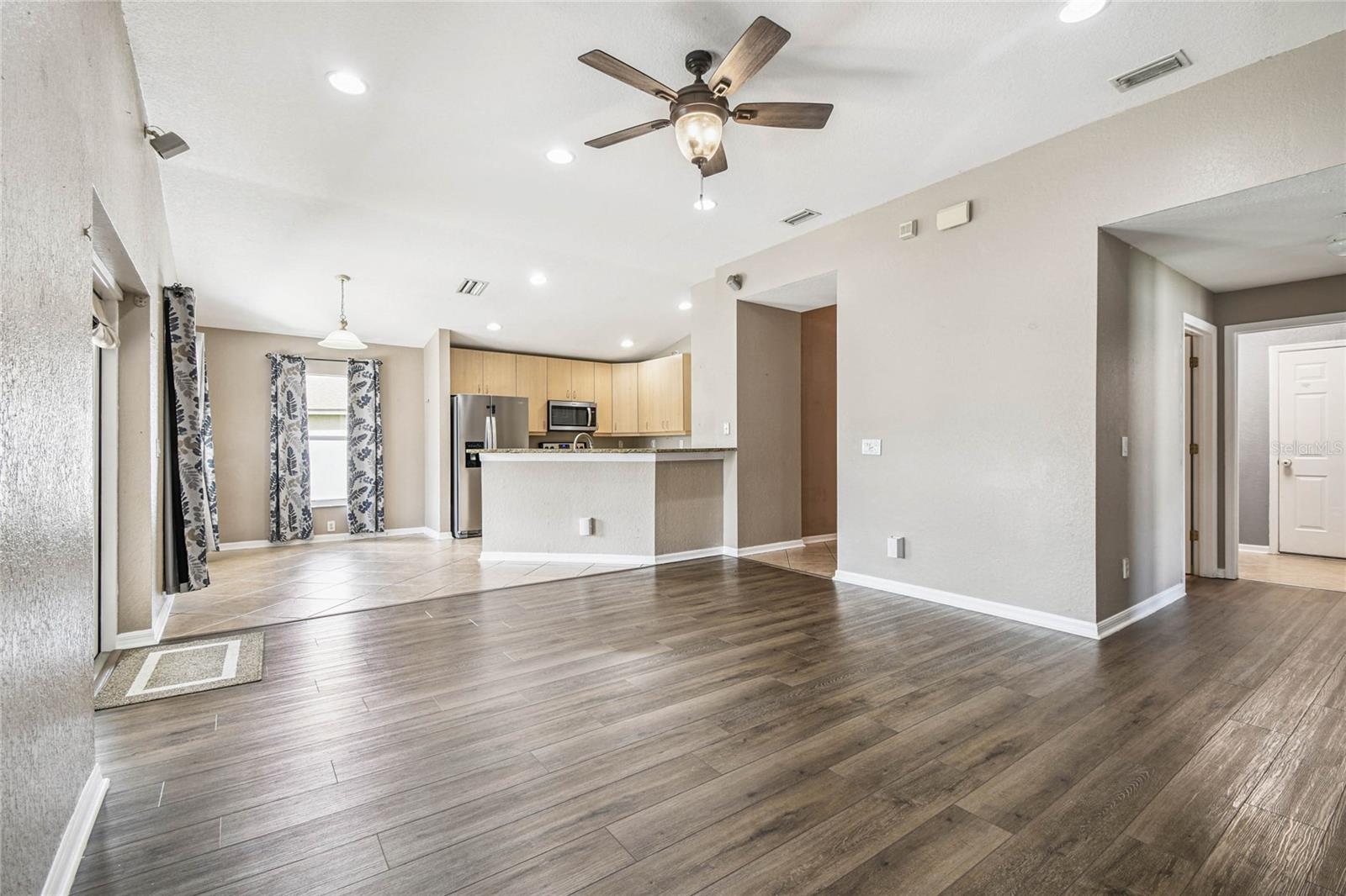This home offers the popular kitchen/great room combo.