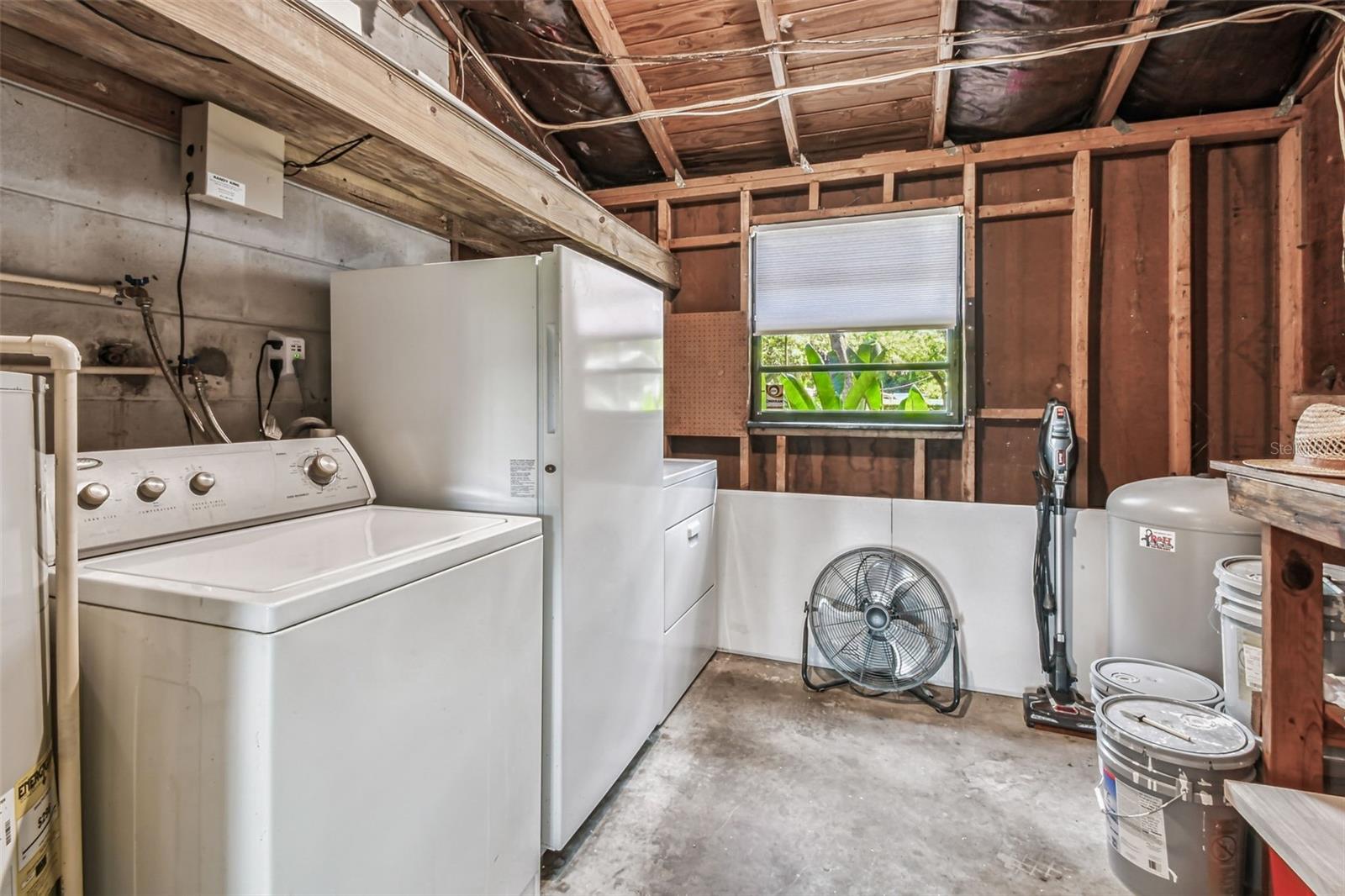 Laundry - Washer, Dryer, Freezer, Storage & Work Table