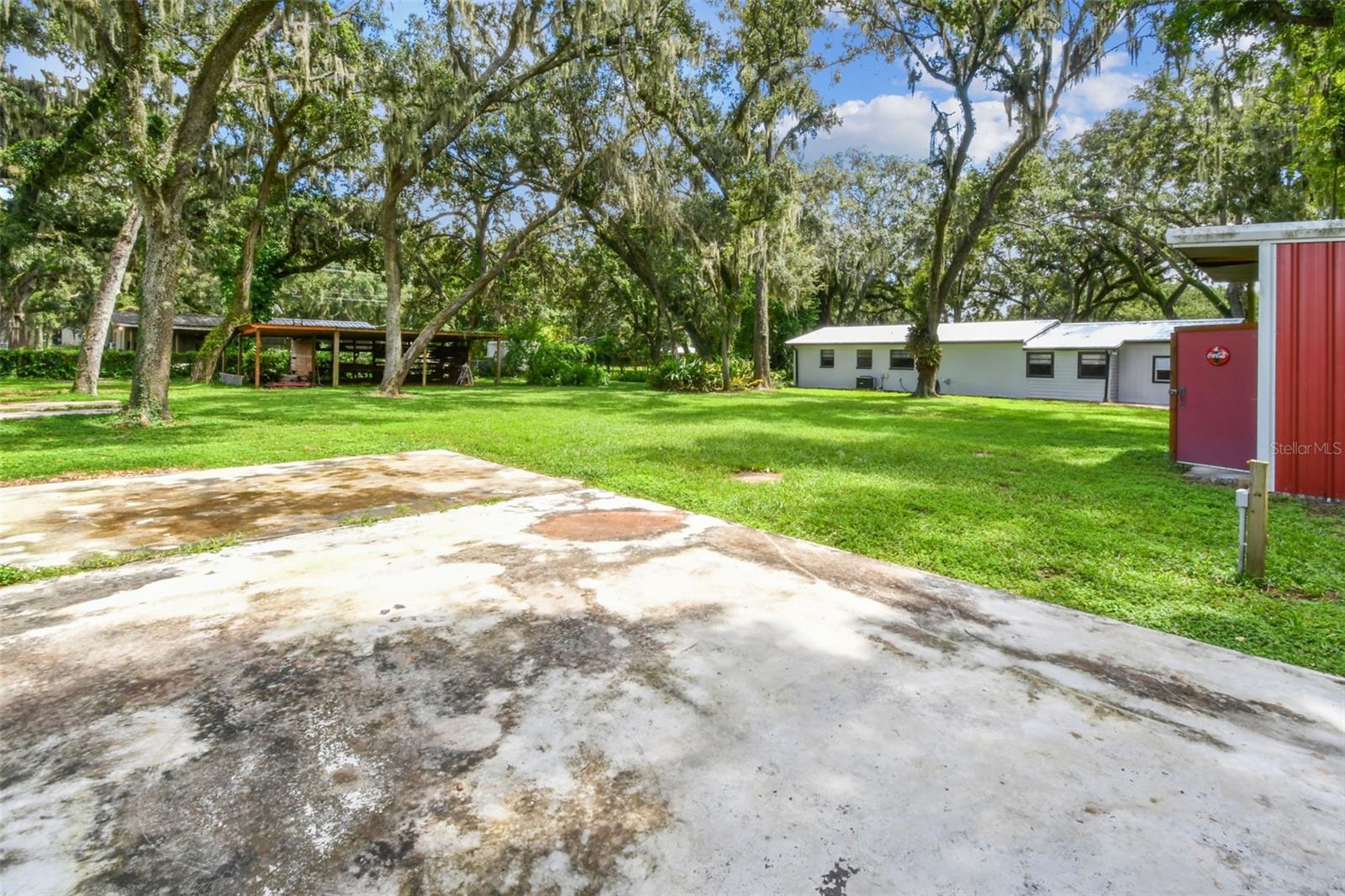 Back Yard with Additional Slab for Parking Pad or future expansion