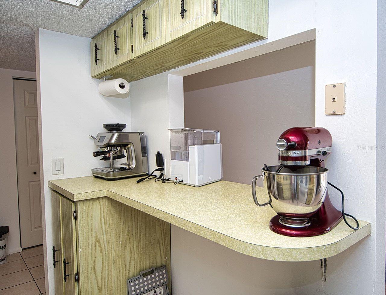 Pass Thru with more cabinets & counter space
