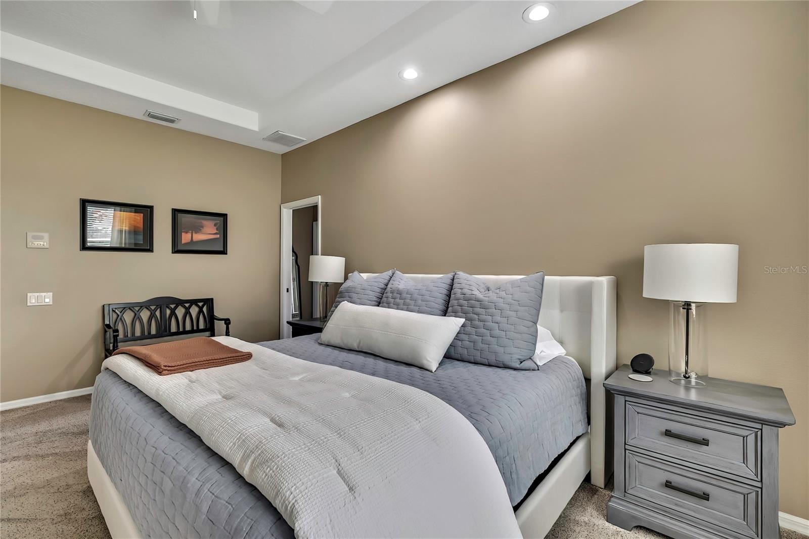 view from double glass doors in master suite