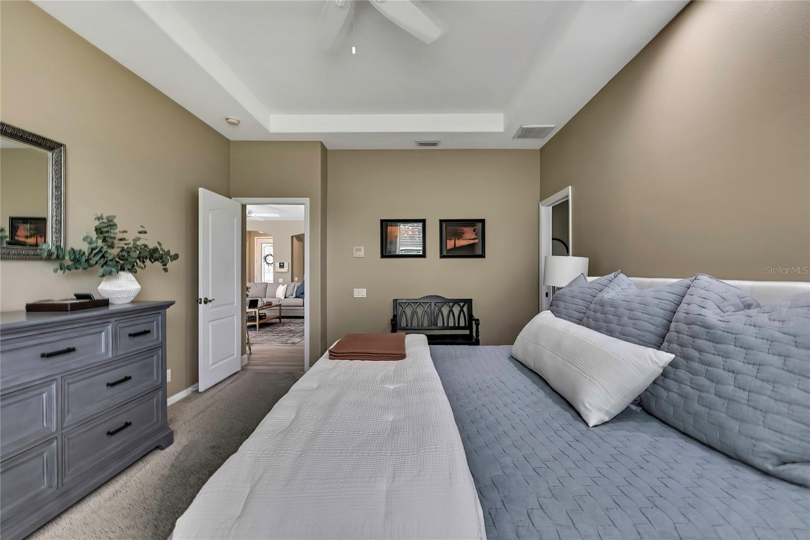 straight on view of master suite