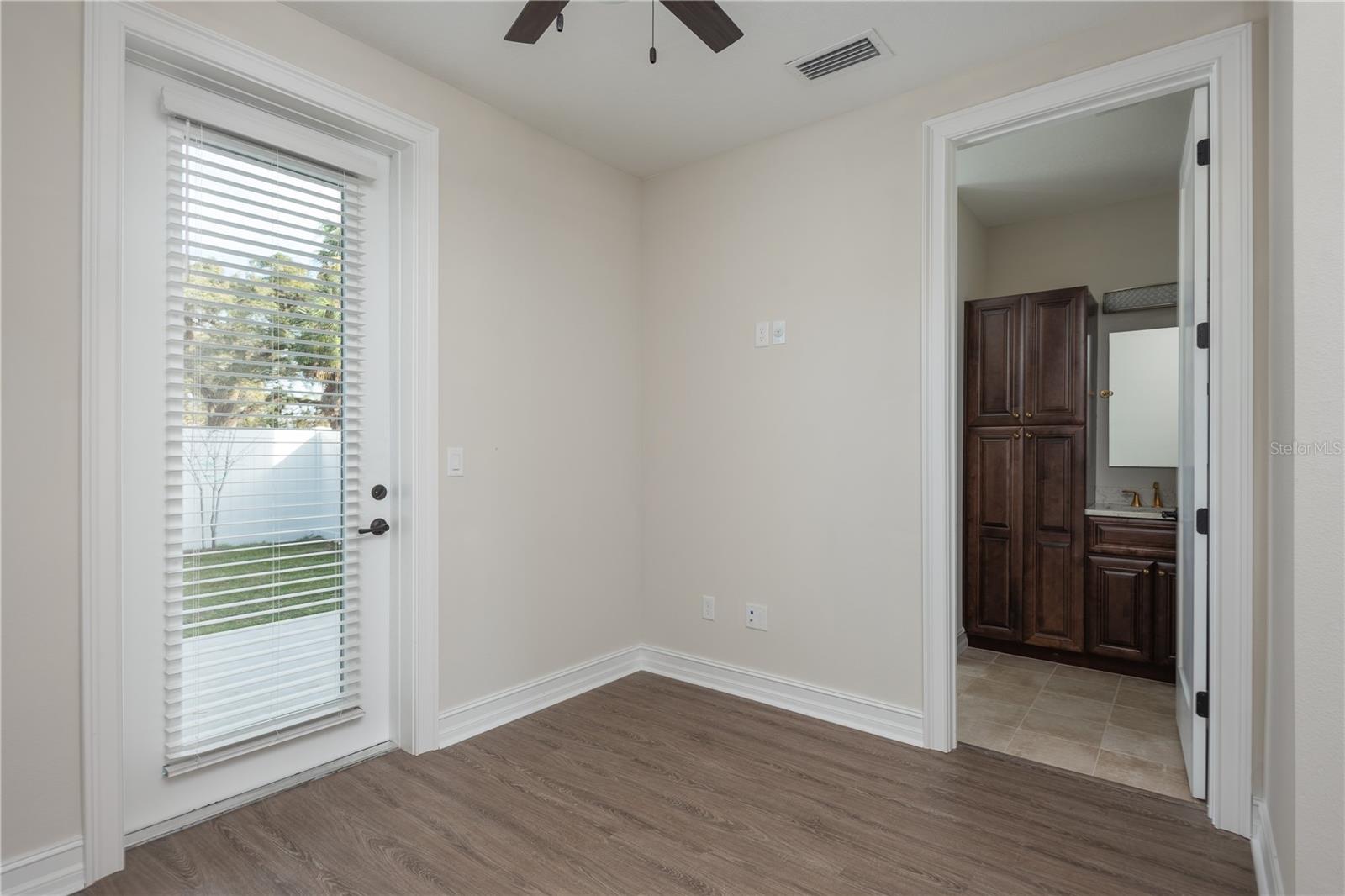 1rst floor room exit to back patio