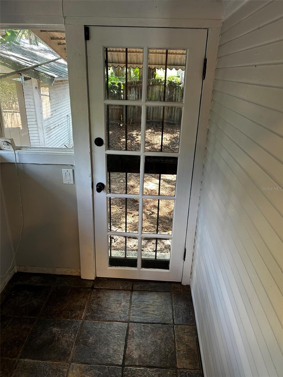 Laundry room back door