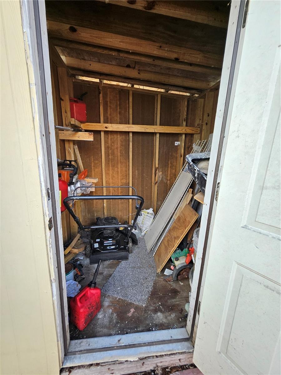 inside shed